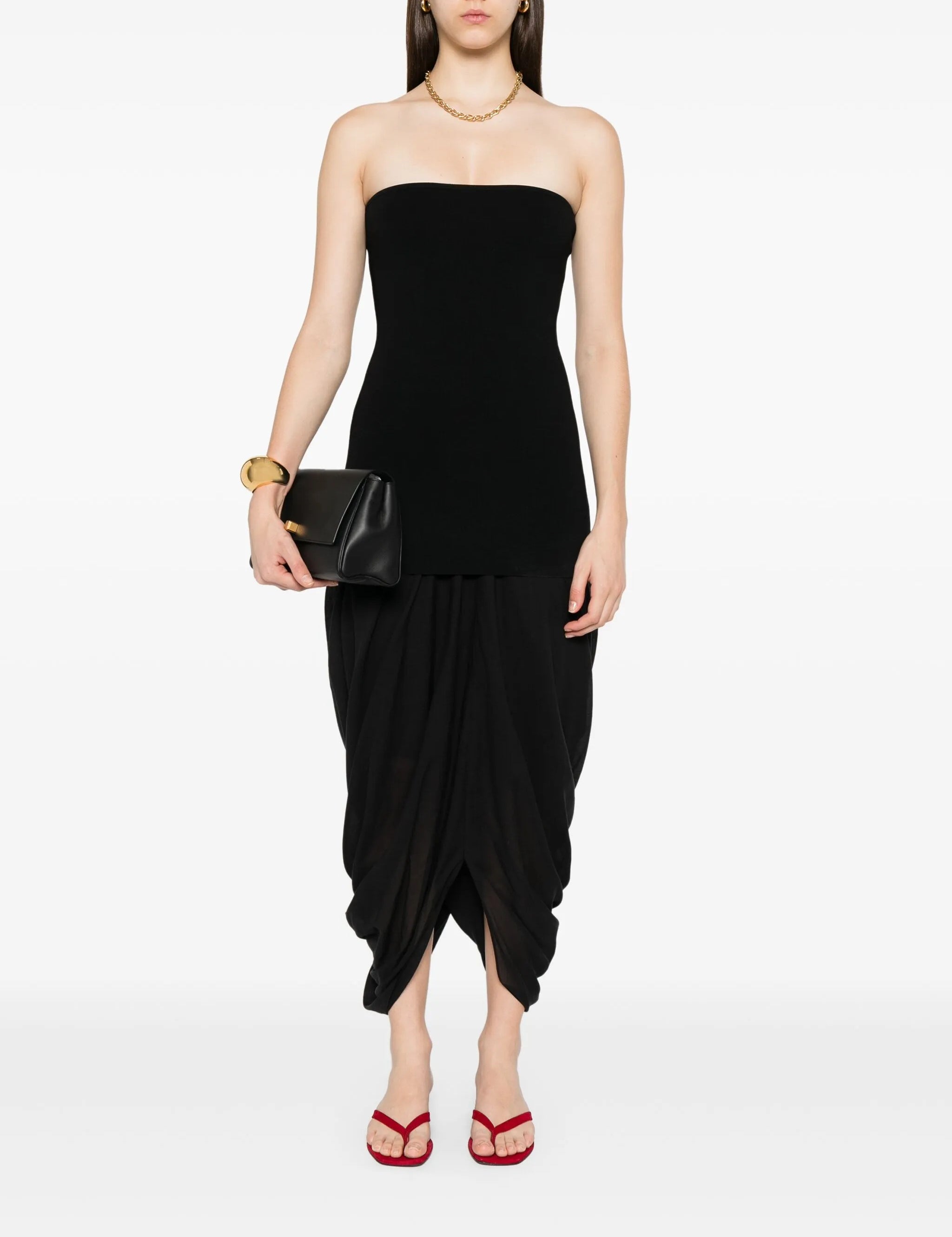 Top in maglia stile bandeau in nero Toteme - donna 