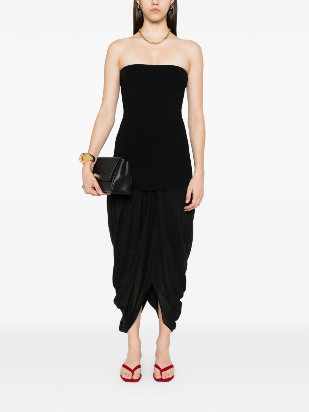 Top in maglia stile bandeau in nero Toteme - donna 