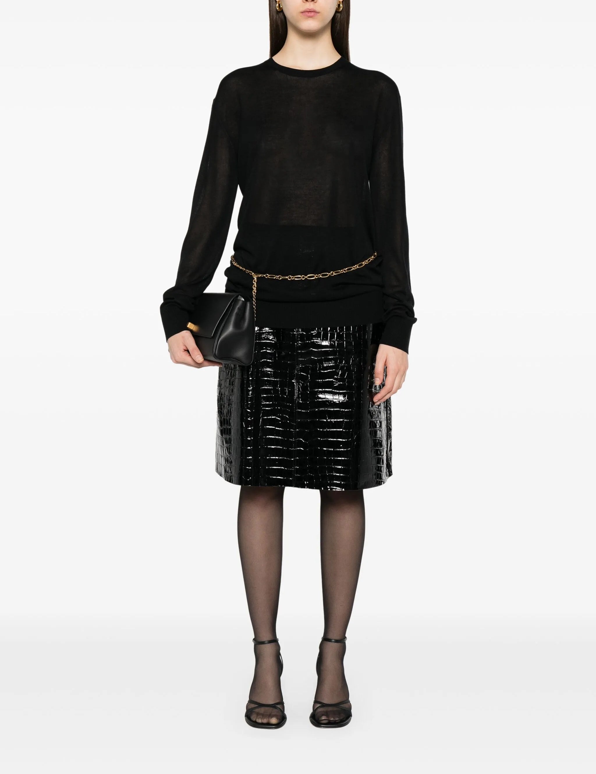 Maglione a girocollo in nero Toteme - donna 