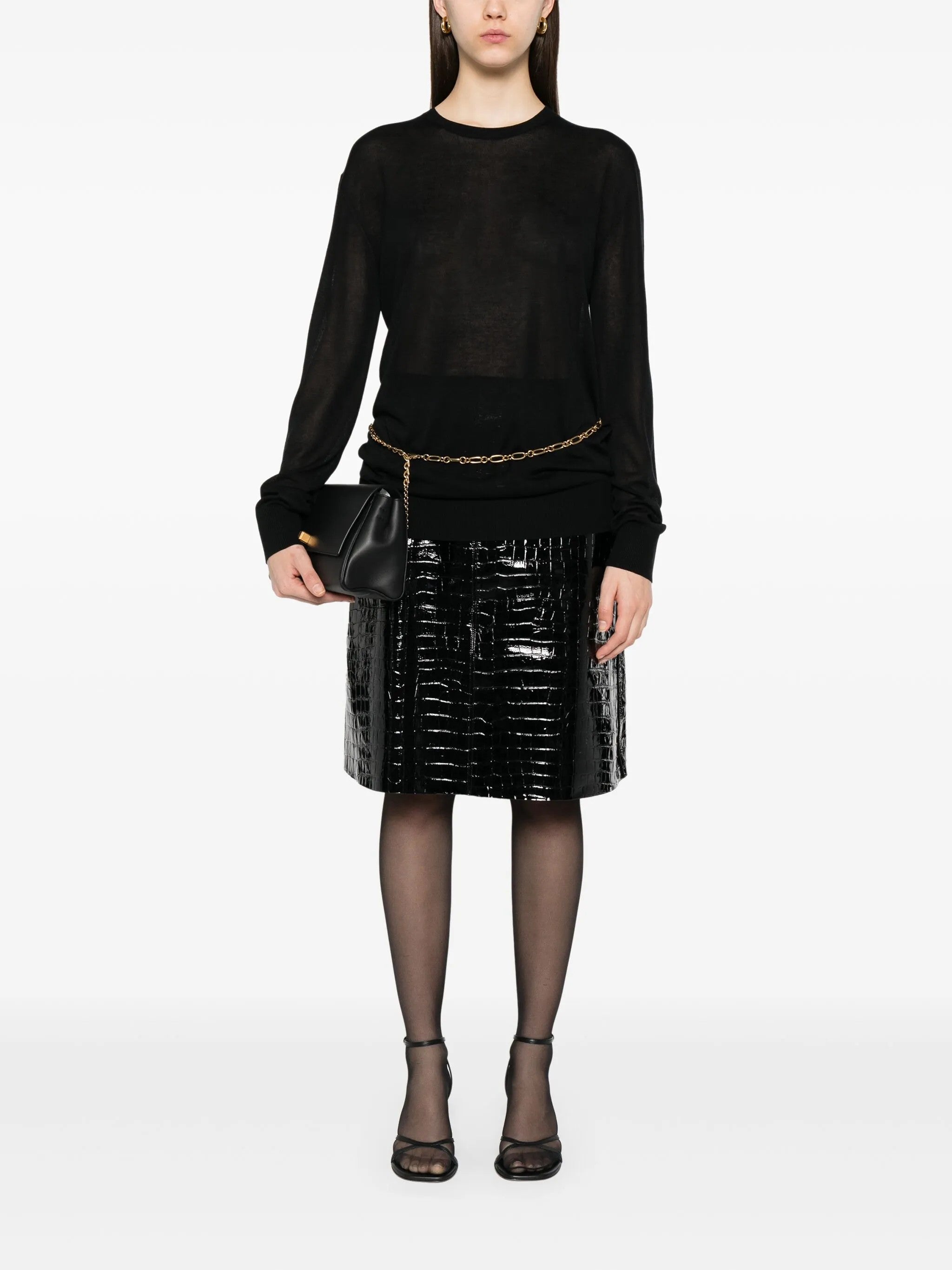 Maglione a girocollo in nero Toteme - donna 