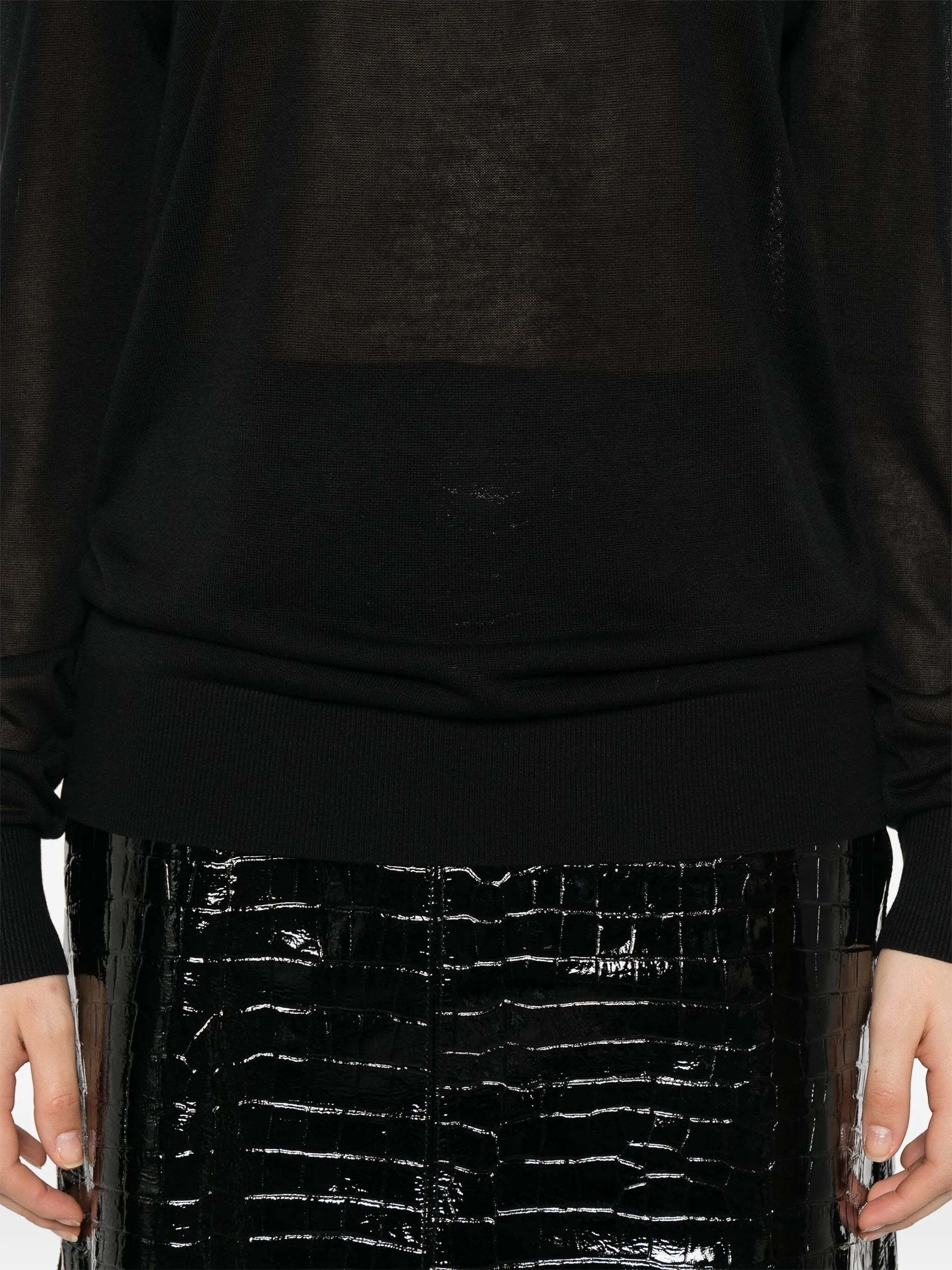 Maglione a girocollo in nero Toteme - donna 