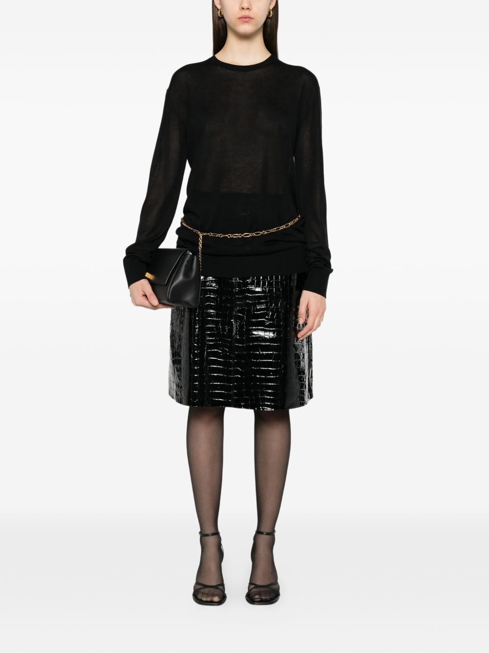 Maglione a girocollo in nero Toteme - donna 