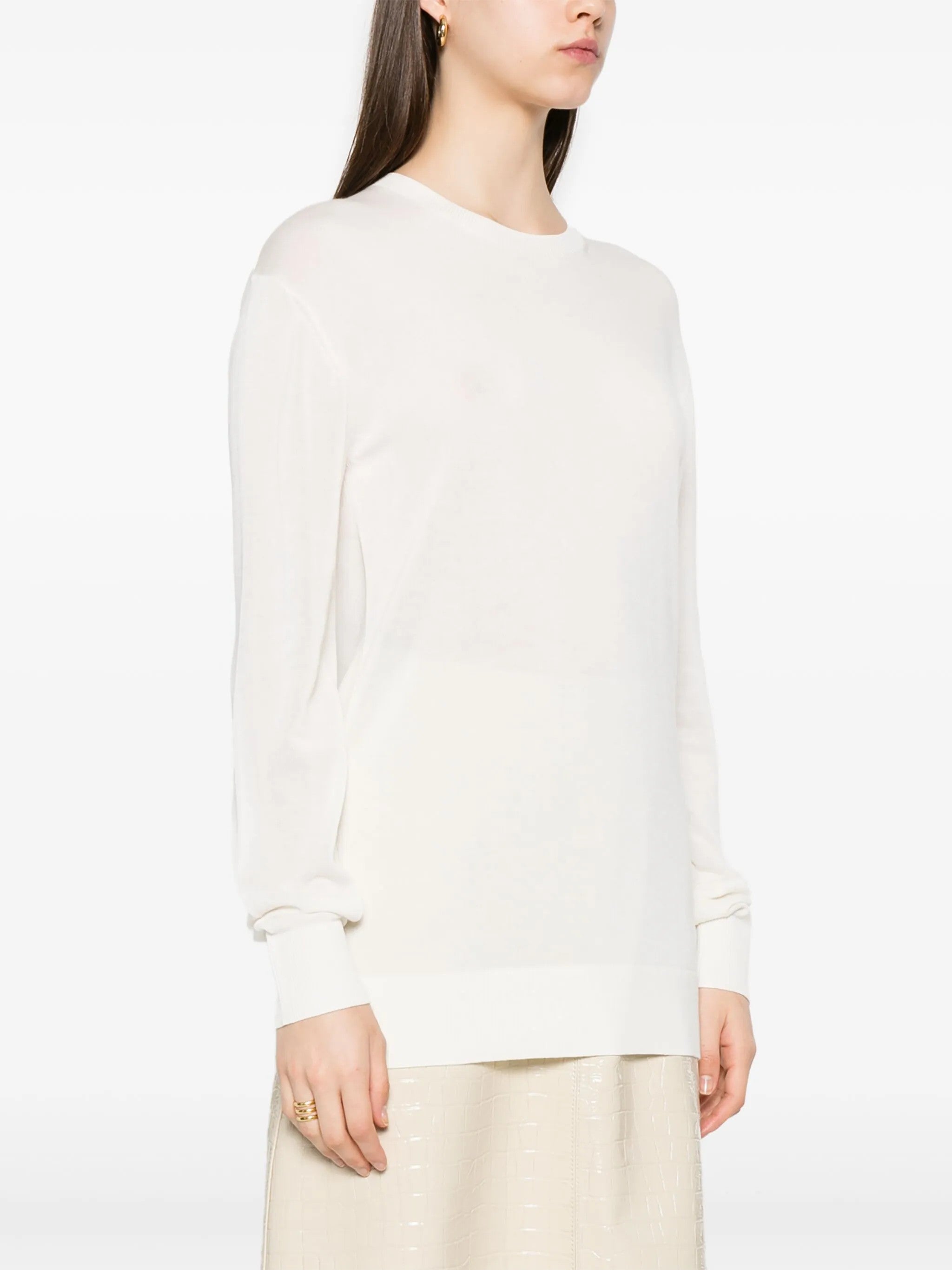 Maglione a girocollo in bianco Toteme - donna 