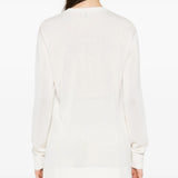 Maglione a girocollo in bianco Toteme - donna 