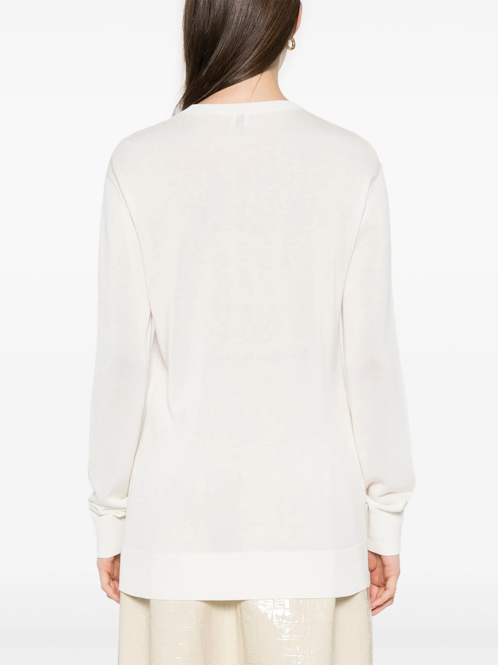 Maglione a girocollo in bianco Toteme - donna 