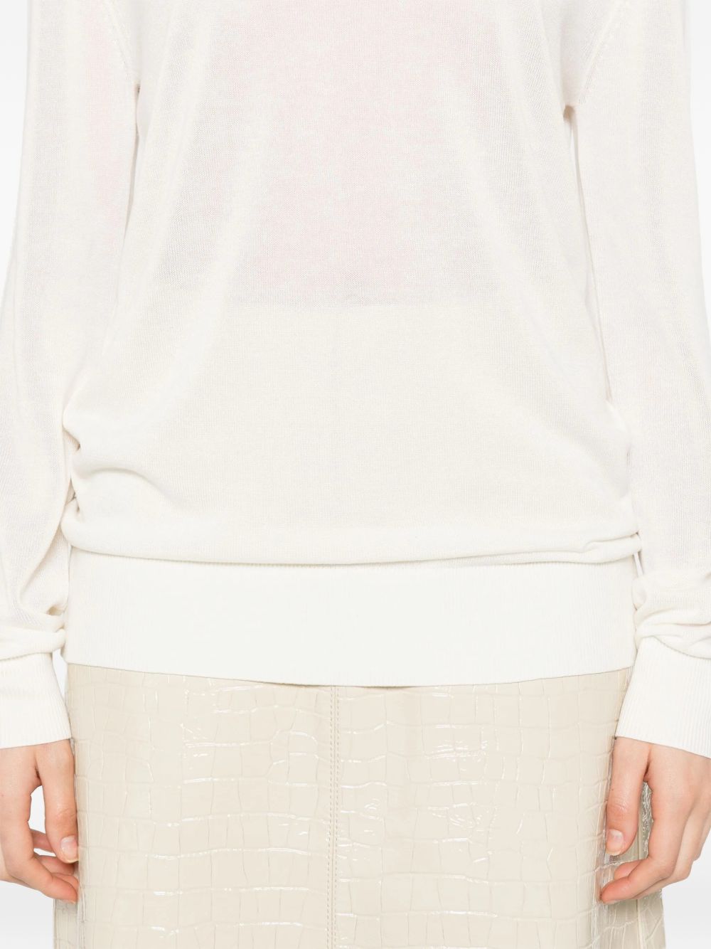 Maglione a girocollo in bianco Toteme - donna 