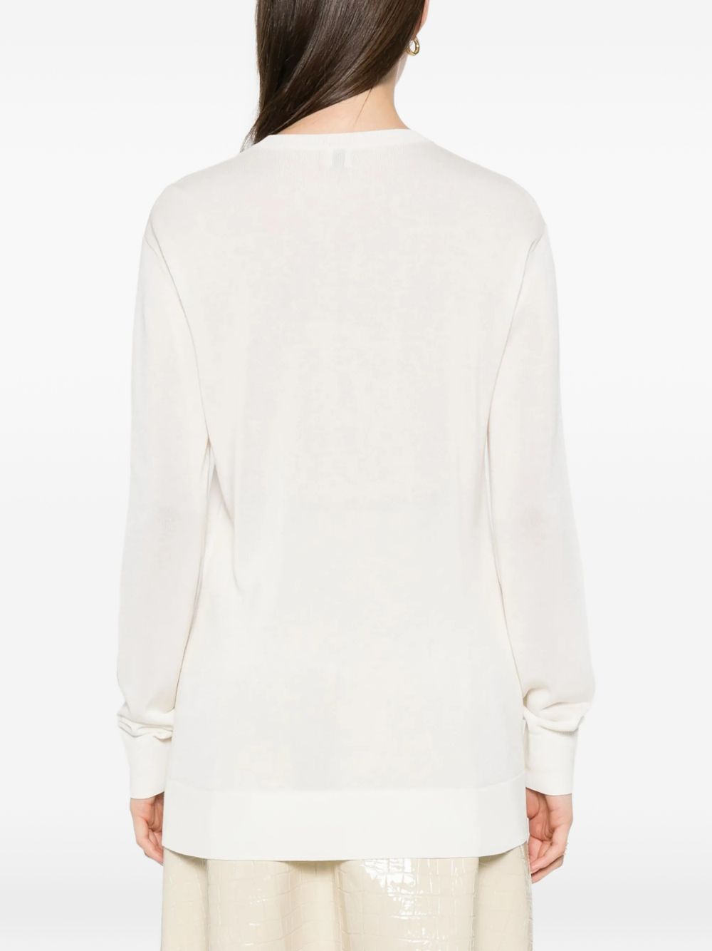 Maglione a girocollo in bianco Toteme - donna 