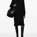 Abito midi a collo alto in nero Toteme - donna 