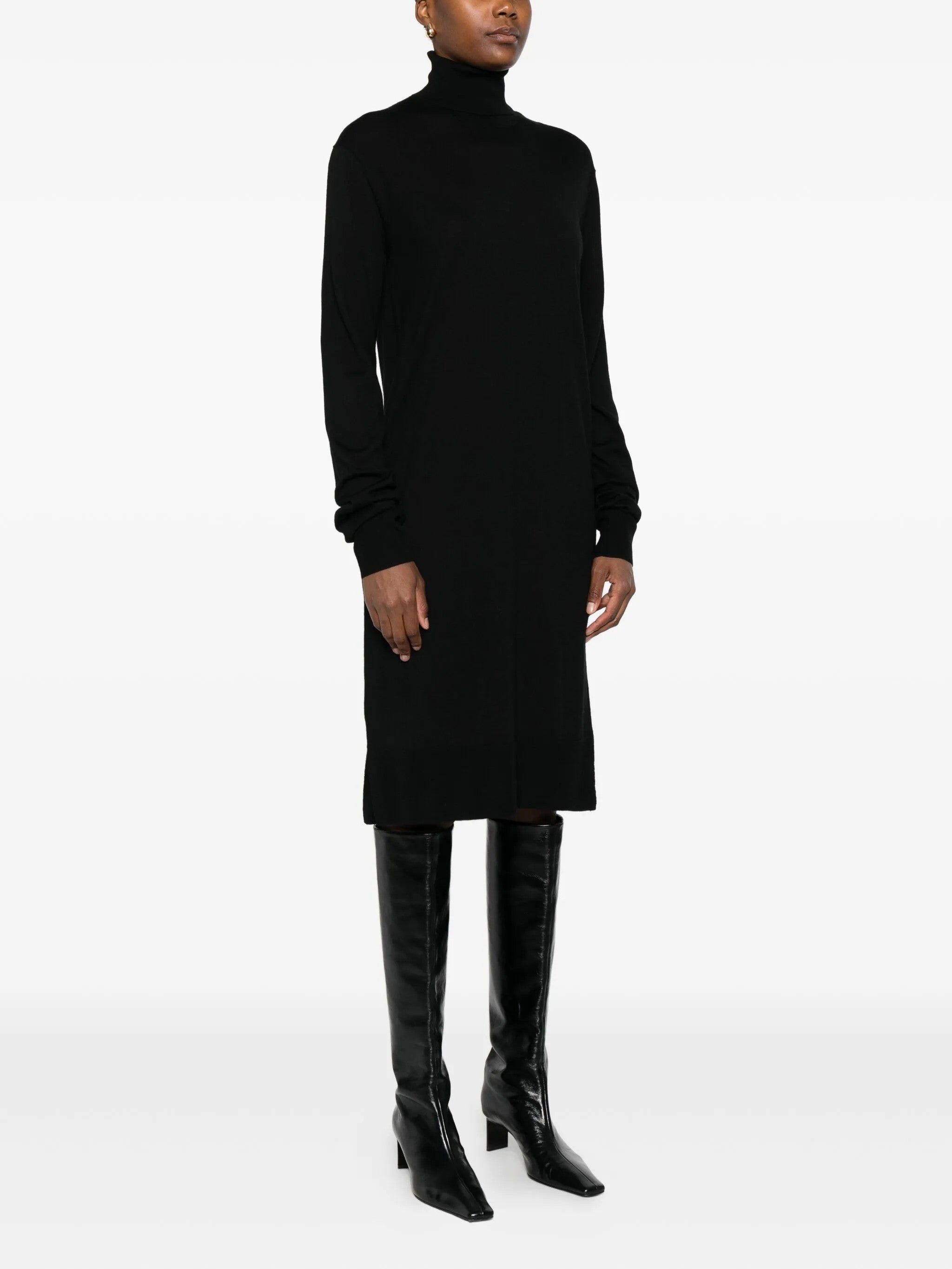Abito midi a collo alto in nero Toteme - donna 
