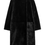 Cappotto in shearling senza colletto in nero Toteme - donna 