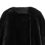 Cappotto in shearling senza colletto in nero Toteme - donna 