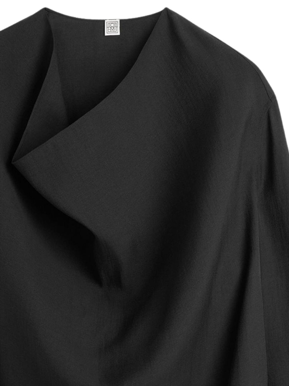 Blusa con scollo drappeggiato in nero Toteme - donna 
