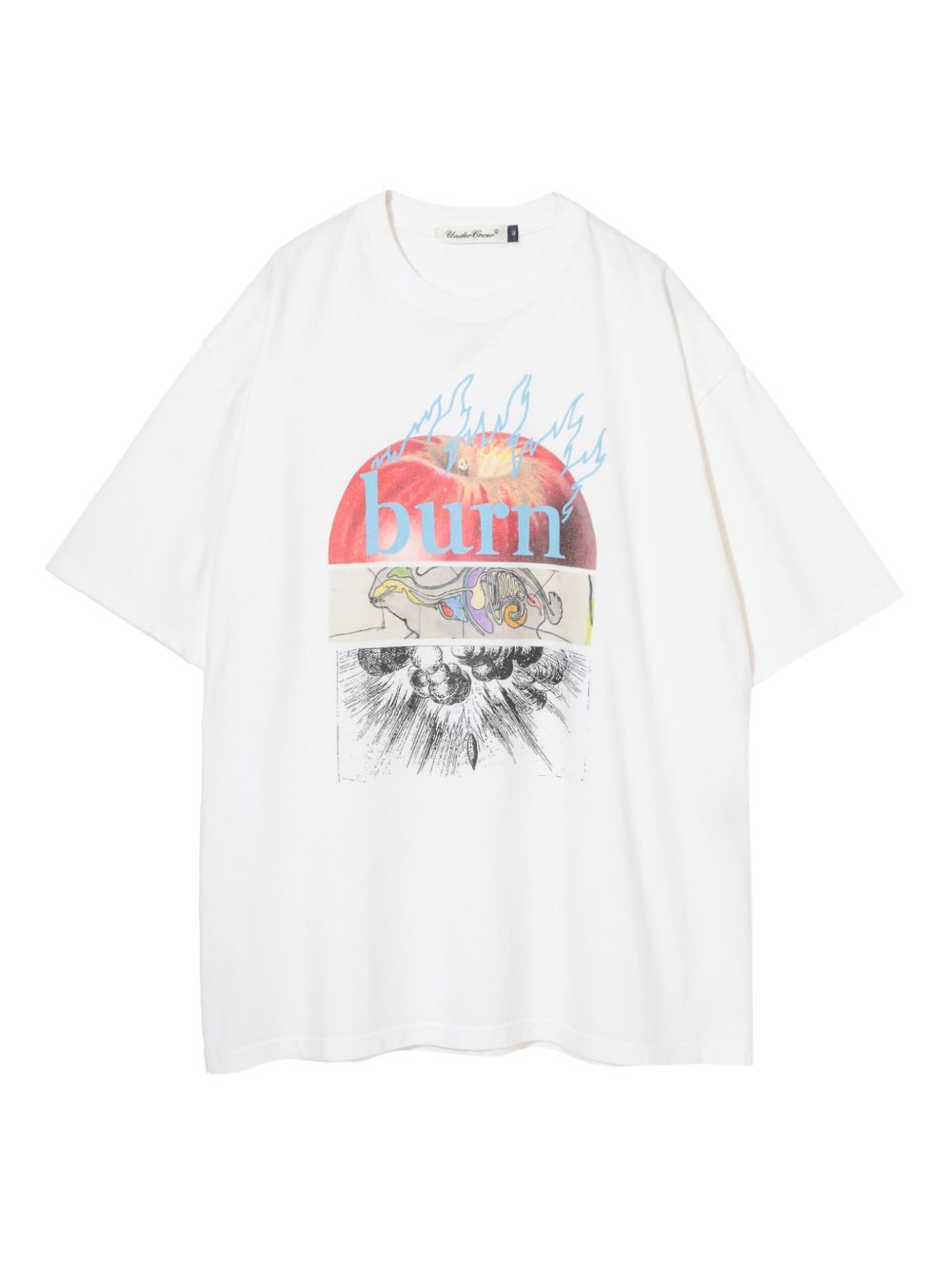 T-shirt con stampa mela in bianco Undercover - uomo 