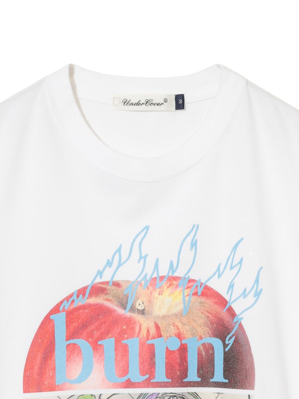T-shirt con stampa mela in bianco Undercover - uomo 
