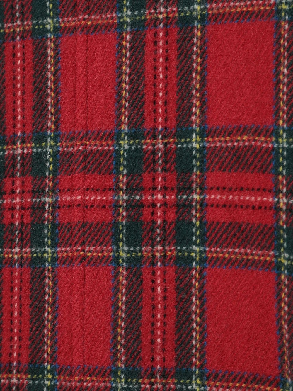Gilet a quadri con zip in rosso Undercover - uomo 