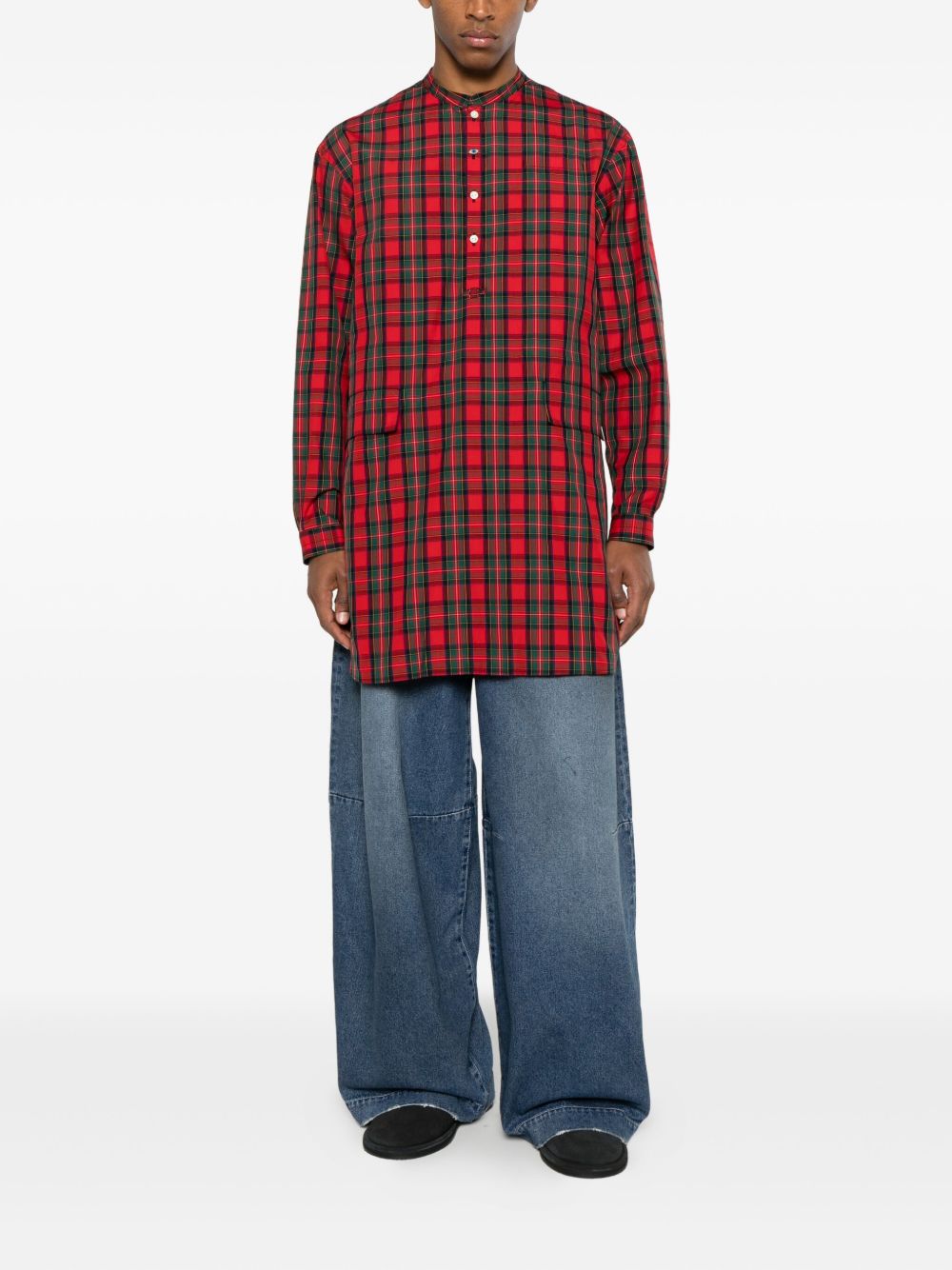 Camicia a quadri in rosso Undercover - uomo 