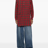 Camicia a quadri in rosso Undercover - uomo 