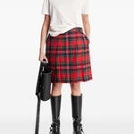 Gonna midi con  motivo tartan in rosso Undercover - donna 