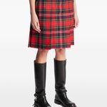 Gonna midi con  motivo tartan in rosso Undercover - donna 