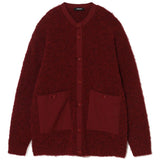 Cardigan girocollo in rosso Undercover - uomo 