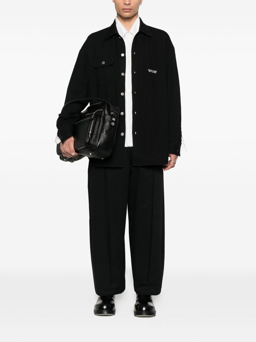 Camicia con abbottonatura in nero Undercover - uomo 