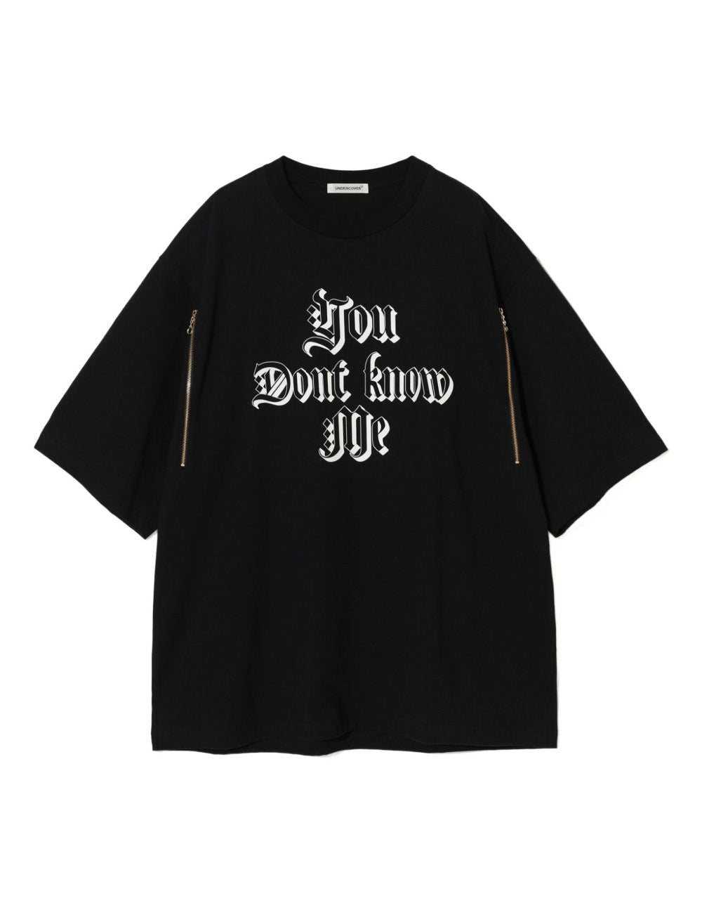 T-shirt You don't know me con zip in nero Undercover - uomo 