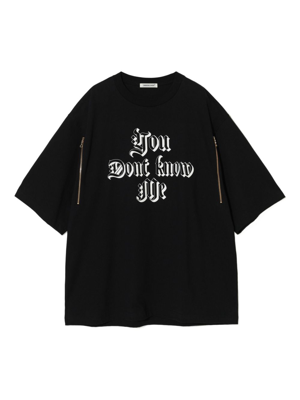 T-shirt You don't know me con zip in nero Undercover - uomo 