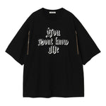 T-shirt You don't know me con zip in nero Undercover - uomo 