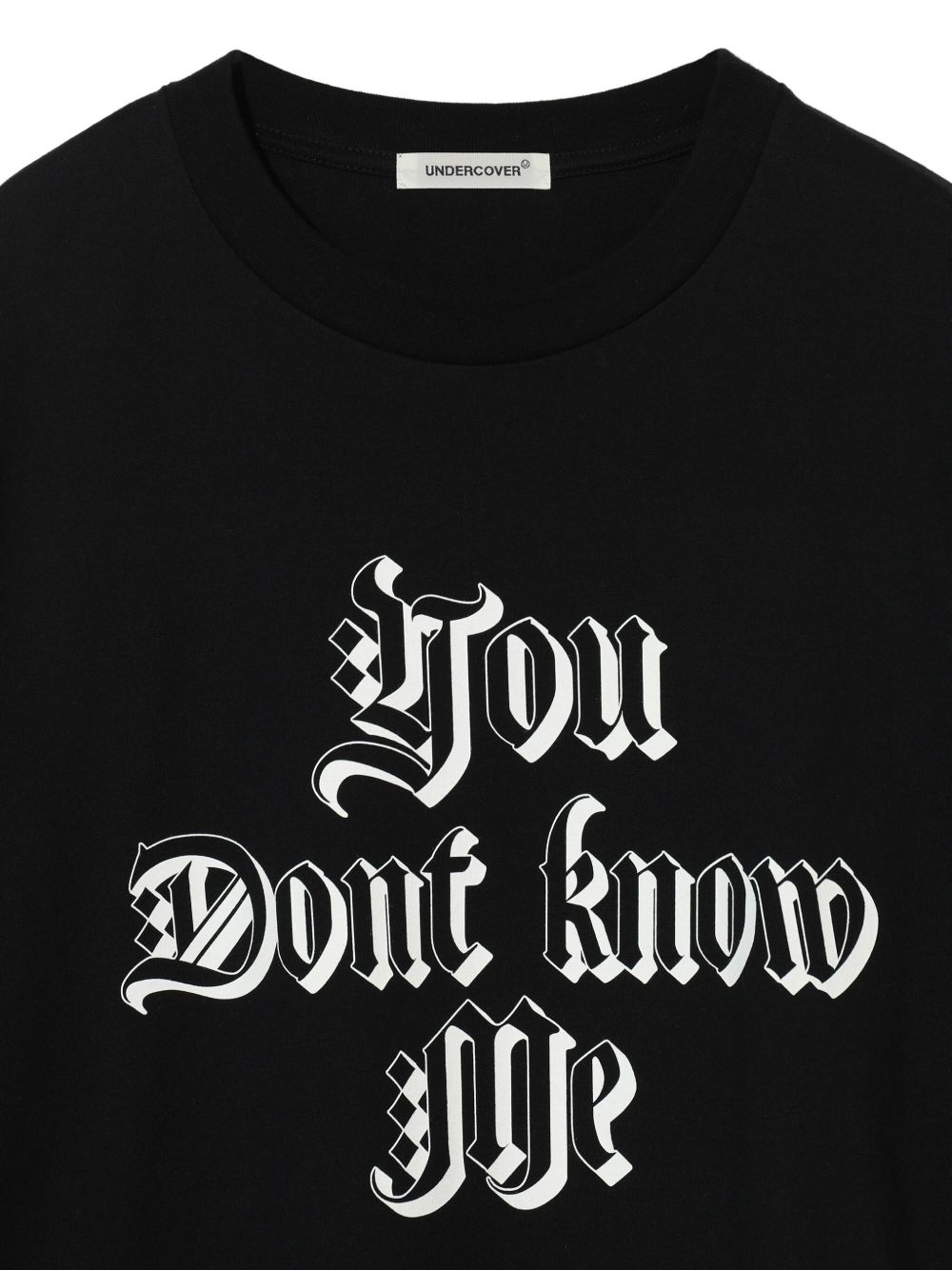T-shirt You don't know me con zip in nero Undercover - uomo 