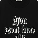 T-shirt You don't know me con zip in nero Undercover - uomo 