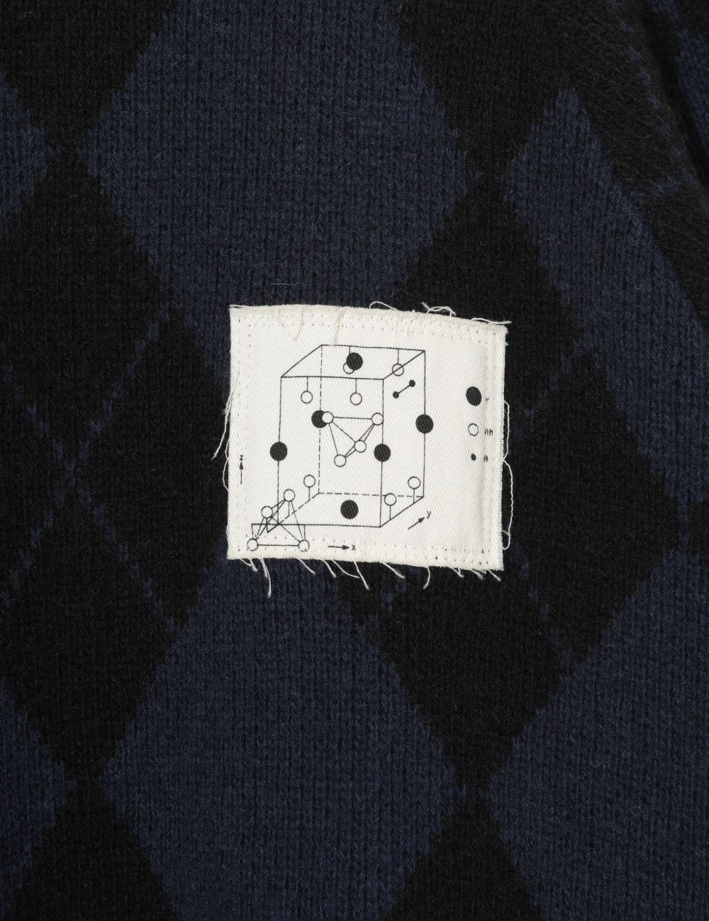 Cardigan con design a rombi in blu Undercover - uomo 