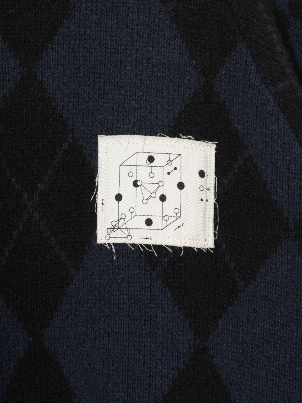 Cardigan con design a rombi in blu Undercover - uomo 