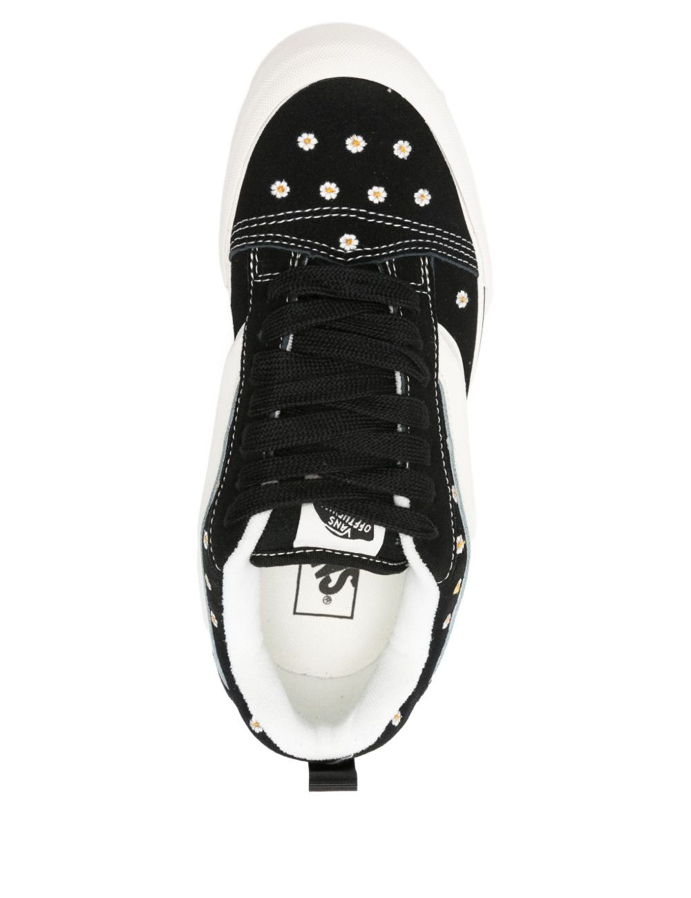 Sneakers knu skool con ricamo a fiori in nero 