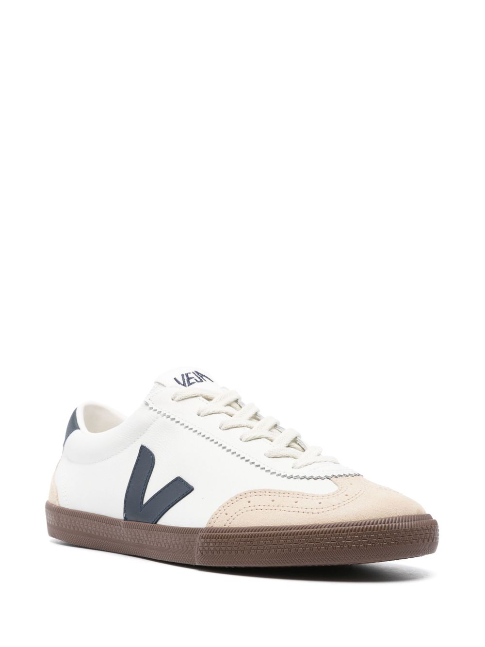 Sneakers basse volley in bianco e beige Veja - uomo 