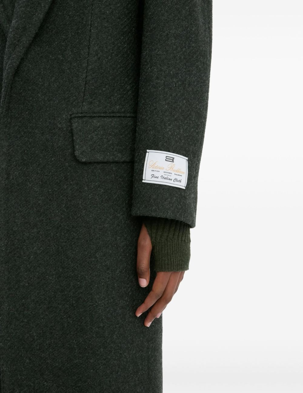 Cappotto in lana in verde Victoria beckham - donna 