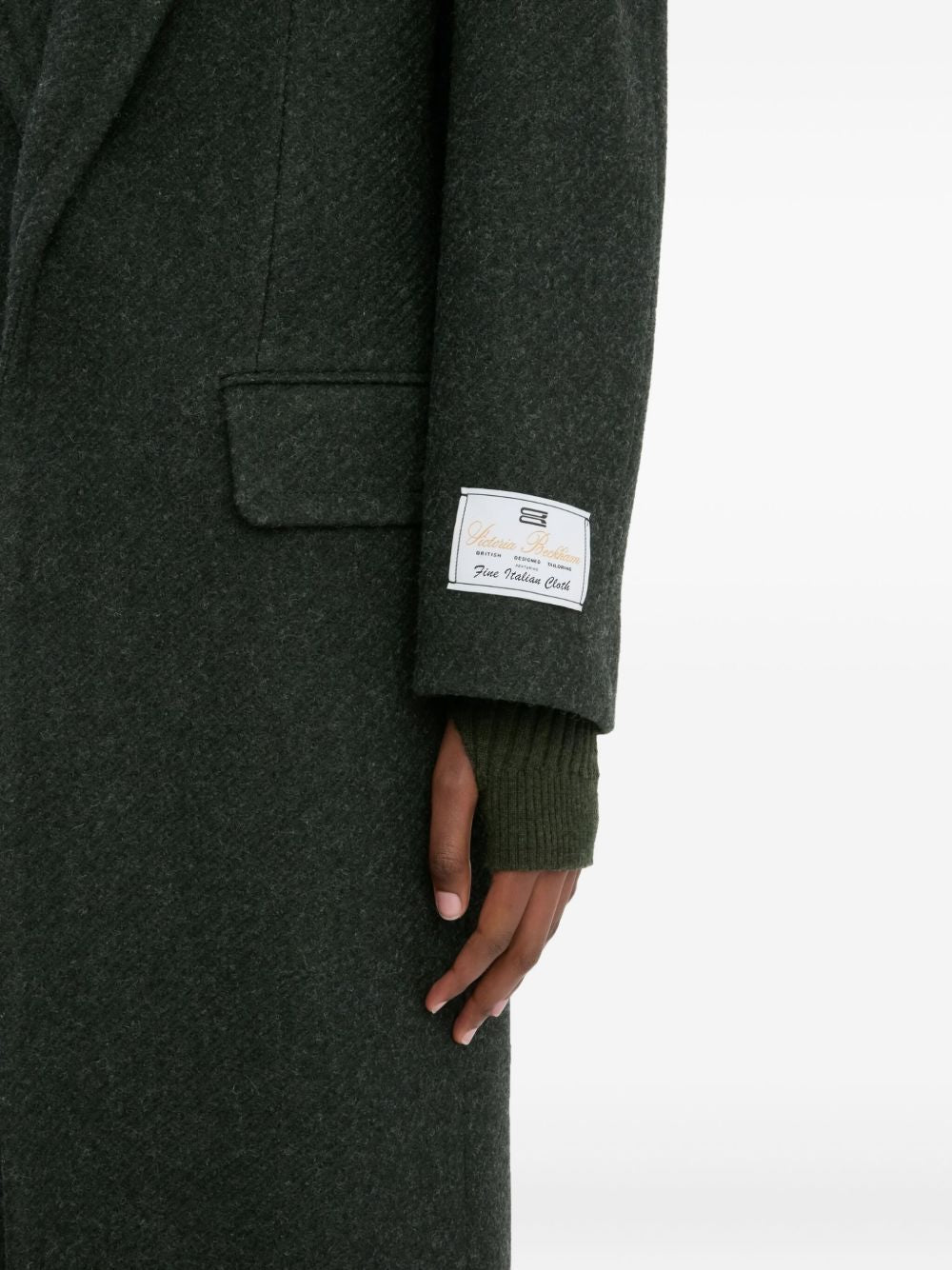 Cappotto in lana in verde Victoria beckham - donna 
