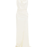 Abito lungo con scollo a cappuccio in bianco Victoria beckham - donna 