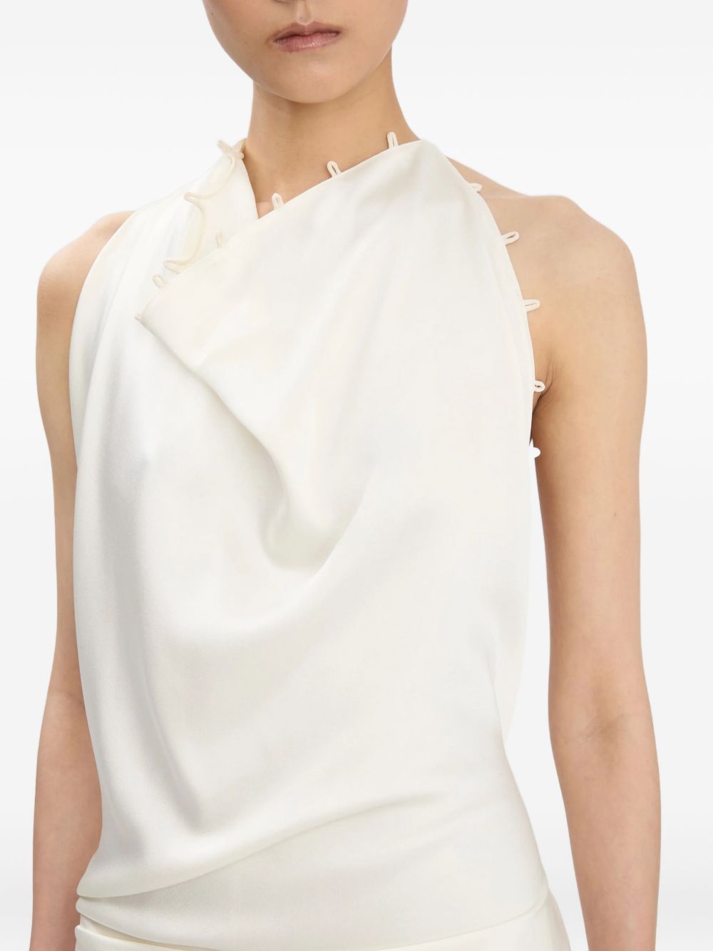 Abito lungo con scollo a cappuccio in bianco Victoria beckham - donna 