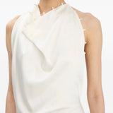 Abito lungo con scollo a cappuccio in bianco Victoria beckham - donna 