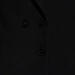 Blazer doppio petto con revers a lancia in nero Victoria beckham - donna 