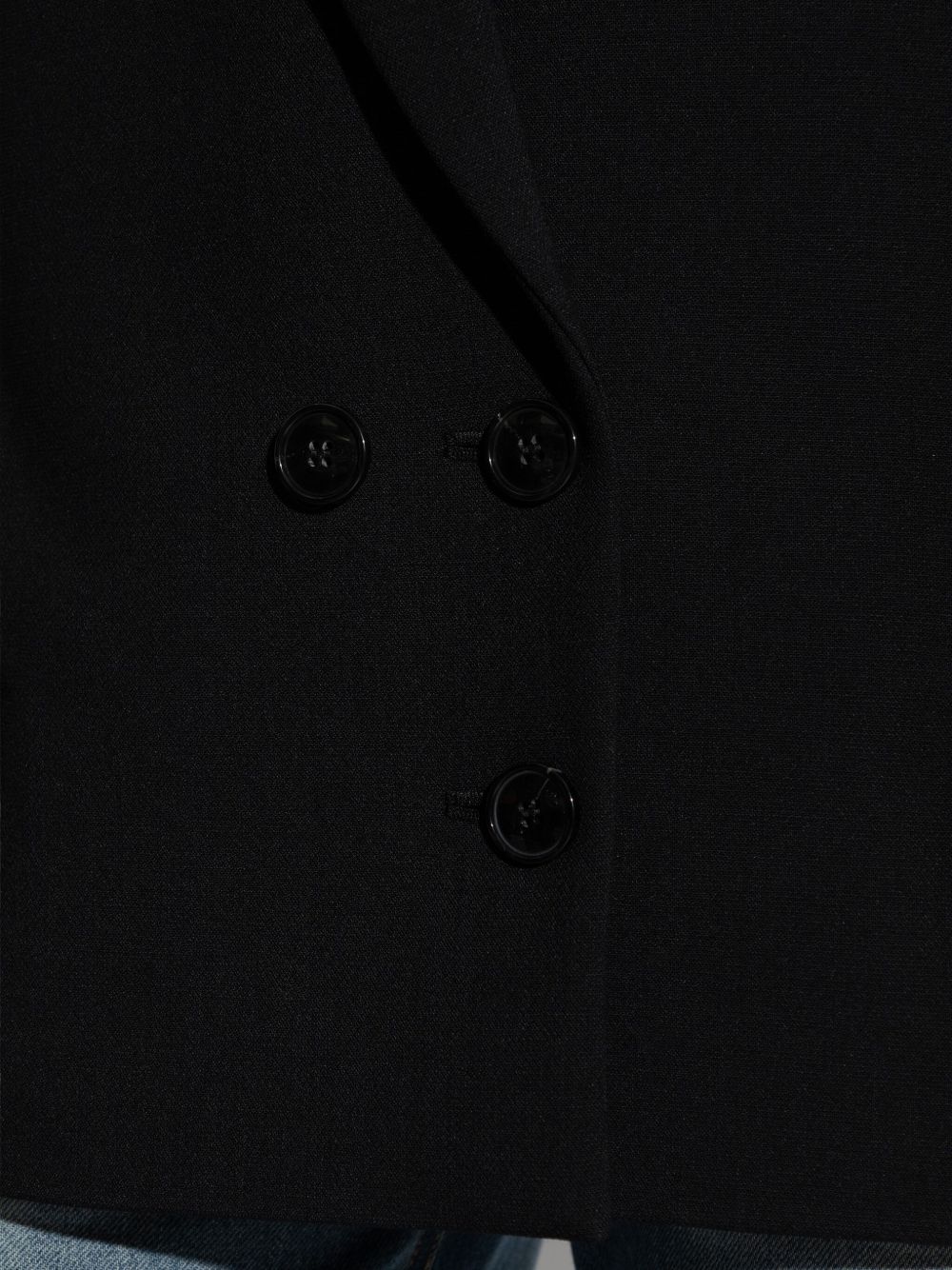 Blazer doppio petto con revers a lancia in nero Victoria beckham - donna 