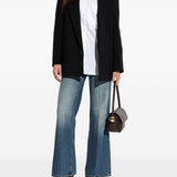 Blazer doppio petto con revers a lancia in nero Victoria beckham - donna 