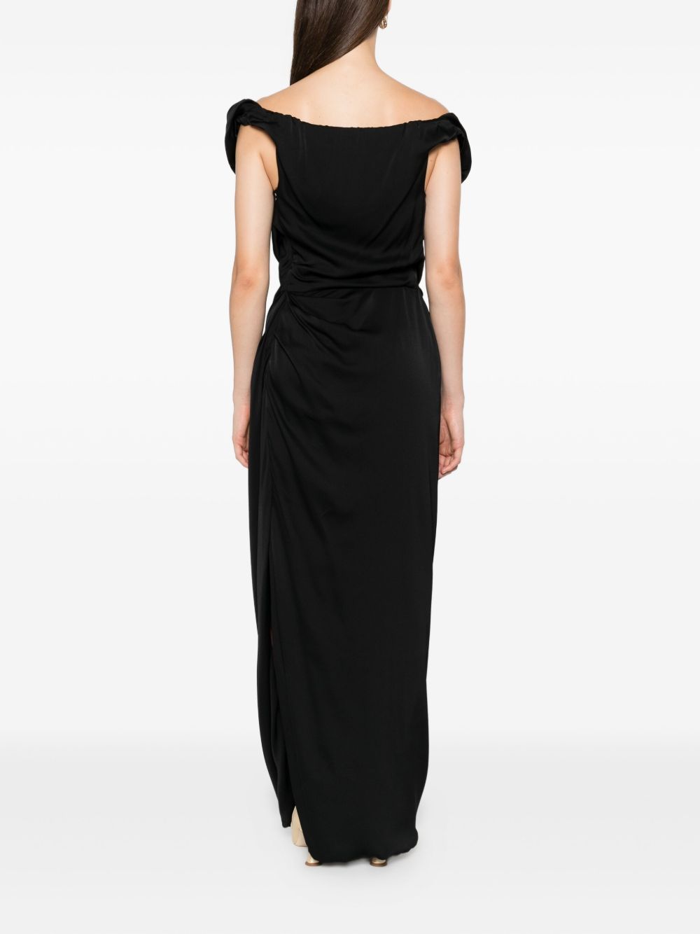 Abito lungo Ginnie Amber con spalle scoperte in nero Vivienne westwood - donna 