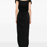 Abito lungo Ginnie Amber con spalle scoperte in nero Vivienne westwood - donna 