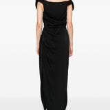 Abito lungo Ginnie Amber con spalle scoperte in nero Vivienne westwood - donna 