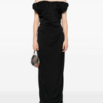 Abito lungo Ginnie Amber con spalle scoperte in nero Vivienne westwood - donna 