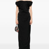 Abito lungo Ginnie Amber con spalle scoperte in nero Vivienne westwood - donna 