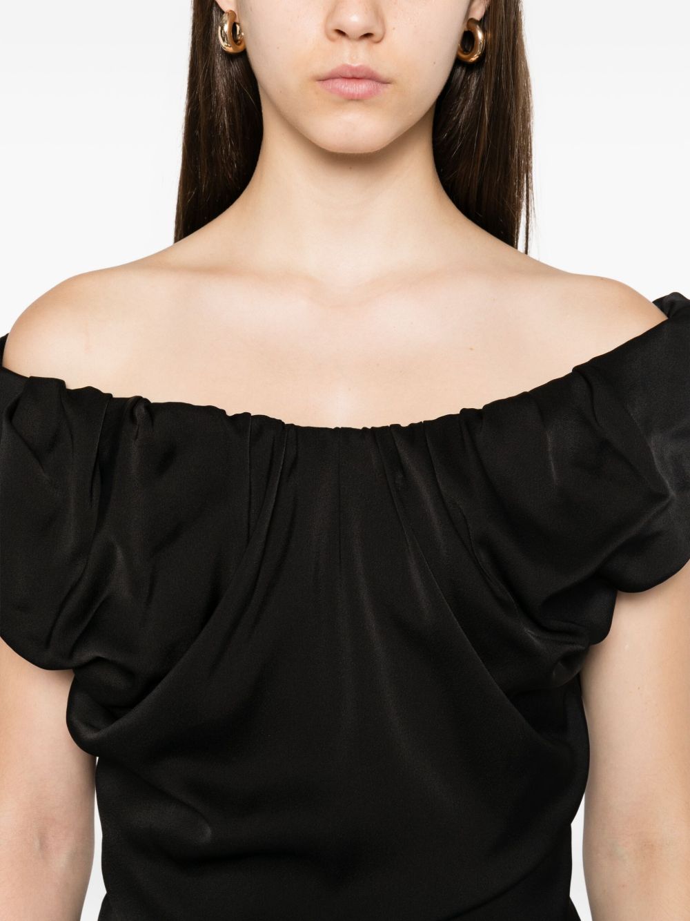 Abito lungo Ginnie Amber con spalle scoperte in nero Vivienne westwood - donna 