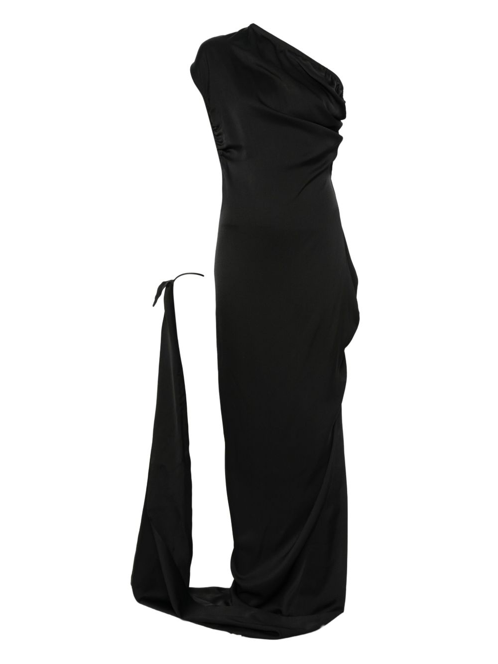 Abito lungo monospalla con drappeggio in nero Vivienne Westwood - donna 