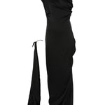 Abito lungo monospalla con drappeggio in nero Vivienne Westwood - donna 